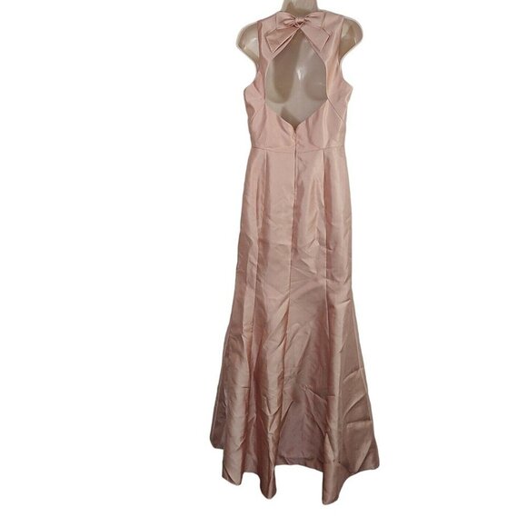 Alfred Sung Pink Formal Dress Fit & Flare Sleeveless Women Size 10 R Open Back - Picture 5 of 9